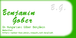 benjamin gober business card