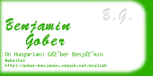 benjamin gober business card